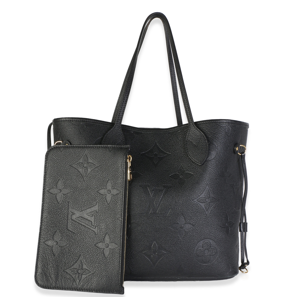 Louis Vuitton Black Giant Monogram Empreinte Neverfull MM